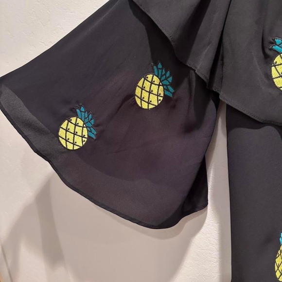 Vava by Joy Han Revolve Black Carys Pineapple Off the Shoulder Mini Dress Large - Picture 6 of 9